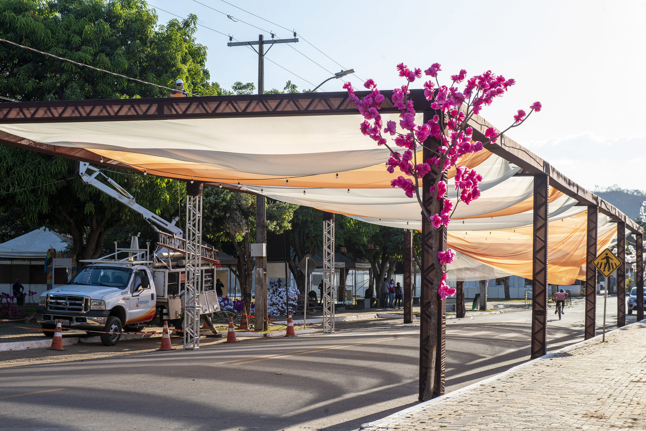 Estrutura do Festival Gastronômico de Taquaruçu recebe os últimos ajustes